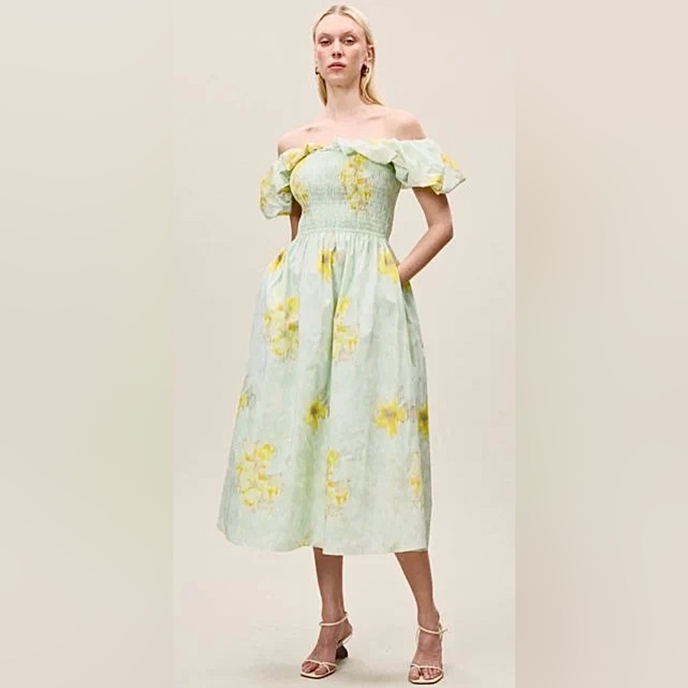Rebecca Taylor Yara Poplin Midi Dress size XS NWT MSRP $450